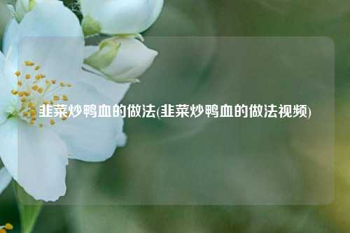 韭菜炒鸭血的做法(韭菜炒鸭血的做法视频)